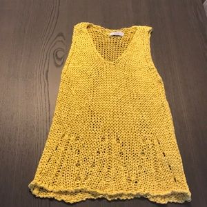 Top. Yellow. Crochet.